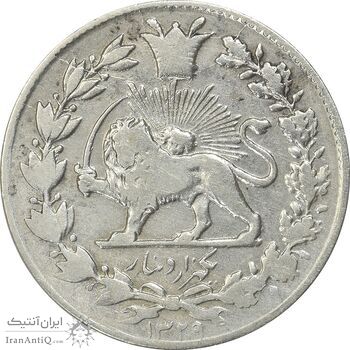 سکه 1000 دینار 1329 خطی - VF30 - احمد شاه