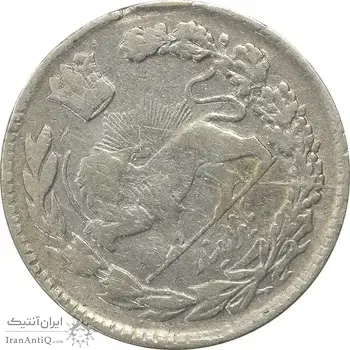 سکه 1000 دینار 1342 تصویری - ارور چرخش 45 درجه - VF35 - احمد شاه