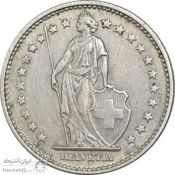 سکه 2 فرانک 1968 دولت فدرال - EF45 - سوئیس