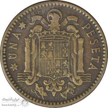 سکه 1 پزتا (67)1963 فرانکو کادیلو - EF40 - اسپانیا