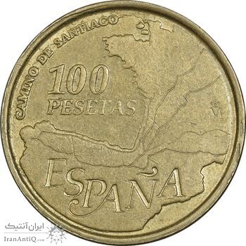 سکه 100 پزتا 1993 خوان کارلوس یکم - EF45 - اسپانیا