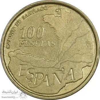 سکه 100 پزتا 1993 خوان کارلوس یکم - EF45 - اسپانیا