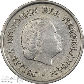 سکه 25 سنت 1950 یولیانا - EF45 - هلند