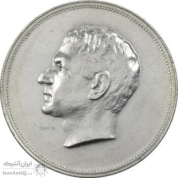مدال نقره بیست و پنجمین سال سلطنت 1344 - AU50 - محمدرضا شاه