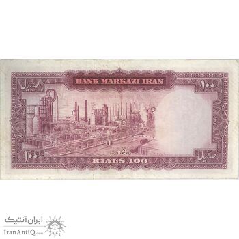 اسکناس 100 ریال 1342 - تک - VF25 - محمد رضا شاه