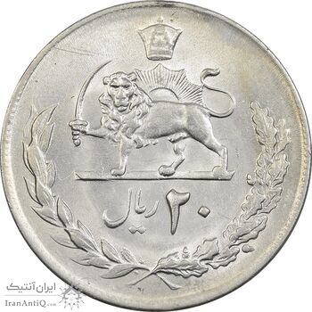 سکه 20 ریال 1354 - MS61 - محمد رضا شاه