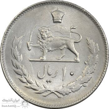 سکه 10 ریال 2535 - EF45 - محمد رضا شاه سکه 10 ریال 2535 - EF45 - محمد رضا شاه
