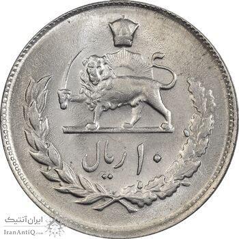 سکه 10 ریال 2536 - MS61 - محمد رضا شاه