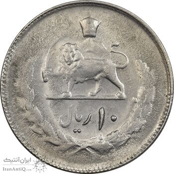 سکه 10 ریال 2536 - AU50 - محمد رضا شاه سکه 10 ریال 2536 - AU50 - محمد رضا شاه