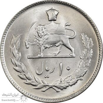 سکه 10 ریال 1354 - MS64 - محمد رضا شاه سکه 10 ریال 1354 - MS64 - محمد رضا شاه
