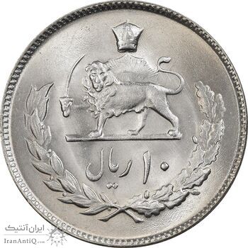 سکه 10 ریال 1354 - MS64 - محمد رضا شاه سکه 10 ریال 1354 - MS64 - محمد رضا شاه