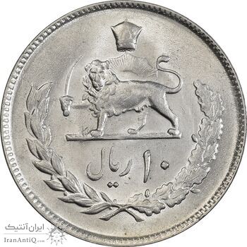 سکه 10 ریال 1353 - MS62 - محمد رضا شاه سکه 10 ریال 1353 - MS62 - محمد رضا شاه
