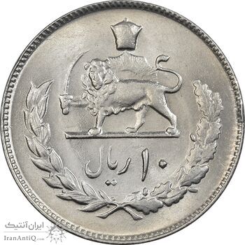 سکه 10 ریال 1352 (عددی) - MS63 - محمد رضا شاه سکه 10 ریال 1352 (عددی) - MS63 - محمد رضا شاه