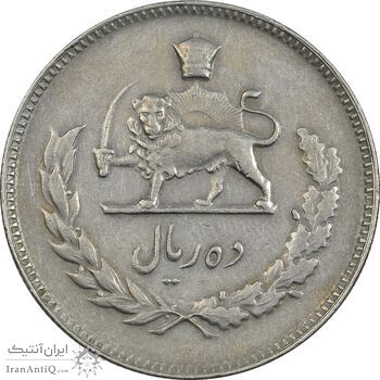 سکه 10 ریال 1351 - EF40 - محمد رضا شاه سکه 10 ریال 1351 - EF40 - محمد رضا شاه