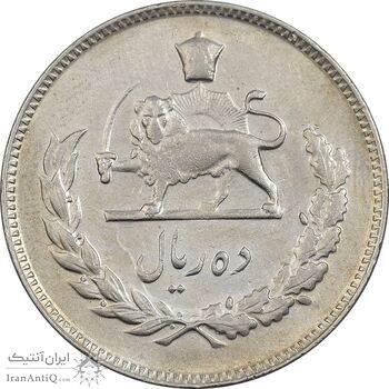 سکه 10 ریال 1347 - AU55 - محمد رضا شاه سکه 10 ریال 1347 - AU55 - محمد رضا شاه