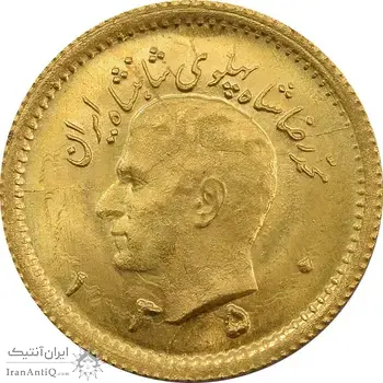 سکه طلا ربع پهلوی 1350 - MS65 - محمد رضا شاه