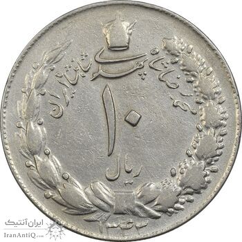سکه 10 ریال 1343 (ضخیم) - EF40 - محمد رضا شاه سکه 10 ریال 1343 (ضخیم) - EF40 - محمد رضا شاه