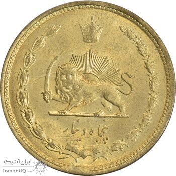 سکه 50 دینار 1335 - MS63 - محمد رضا شاه سکه 50 دینار 1335 - MS63 - محمد رضا شاه