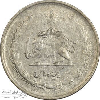 سکه 1 ریال 1323 نقره - VF35 - محمد رضا شاه