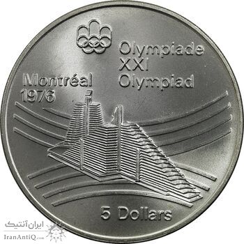 سکه 5 دلار 1976 یادبود المپیک مونترال - MS64 - الیزابت دوم - کانادا سکه 5 دلار 1976 یادبود المپیک مونترال - MS64 - الیزابت دوم - کانادا
