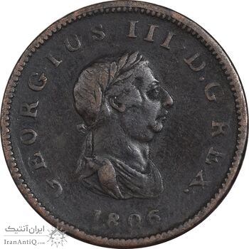 سکه 1 پنی 1806 جرج سوم - VF35 - انگلستان سکه 1 پنی 1806 جرج سوم - VF35 - انگلستان