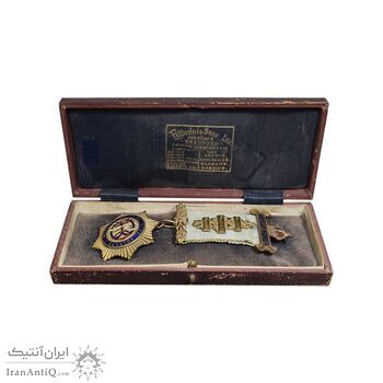 نشان برنز افتخار ماسونی 1945 - روبان و جعبه فابریک - AU - انگلستان