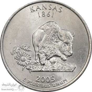 سکه کوارتر دلار 2005P ایالتی (کانزاس) - MS63 - آمریکا