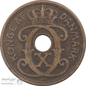 سکه 5 اوره 1927 کریستیان دهم - EF40 - دانمارک