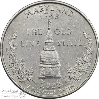 سکه کوارتر دلار 2000P ایالتی (مریلند) - AU58 - آمریکا