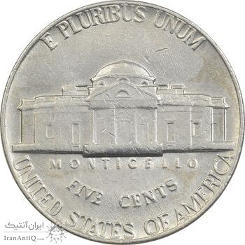 سکه نیکل 5 سنت 1974 جفرسون - EF45 - آمریکا