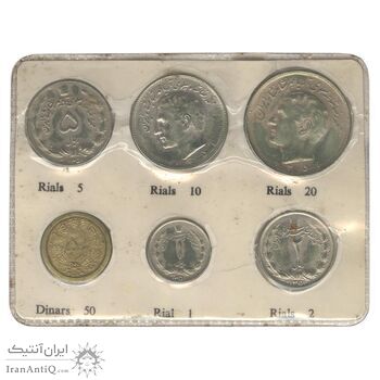 پک سکه های رایج بانک مرکزی 1351 - UNC - محمد رضا شاه