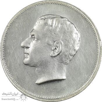مدال نقره بیست و پنجمین سال سلطنت 1344 - AU58 - محمدرضا شاه