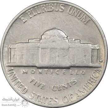 سکه 5 سنت 1963 جفرسون - VF35 - آمریکا