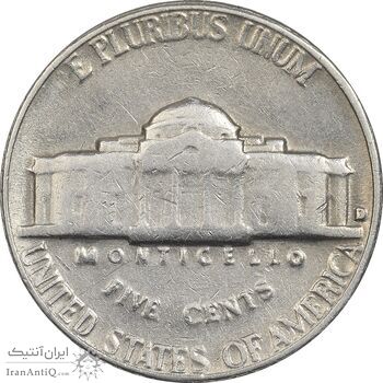 سکه 5 سنت 1964 جفرسون - VF35 - آمریکا