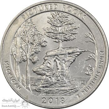 سکه کوارتر دلار 2018D ساحل دریاچه ملی راکس - MS61 - آمریکا سکه کوارتر دلار 2018D ساحل دریاچه ملی راکس - MS61 - آمریکا