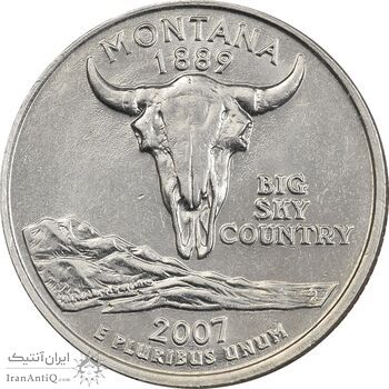سکه کوارتر دلار 2007D ایالتی (مونتانا) - MS62 - آمریکا