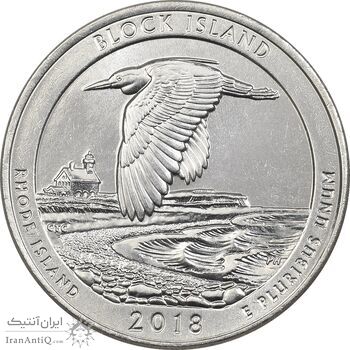 سکه کوارتر دلار 2018D ساحل دریاچه ملی راکس - MS62 - آمریکا سکه کوارتر دلار 2018D ساحل دریاچه ملی راکس - MS62 - آمریکا