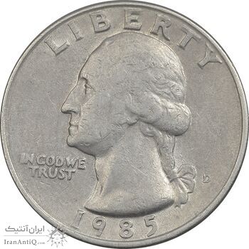 سکه کوارتر دلار 1985D واشنگتن - EF40 - آمریکا