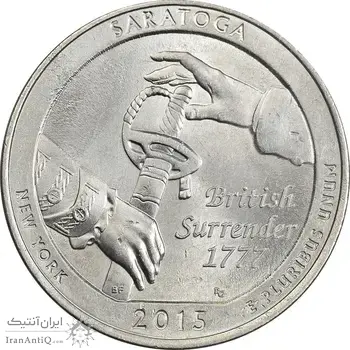 سکه کوارتر دلار 2015P ساراتوگا - MS62 - آمریکا