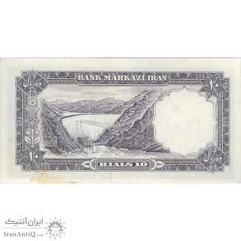 اسکناس 10 ریال 1340 - تک - AU50 - محمد رضا شاه