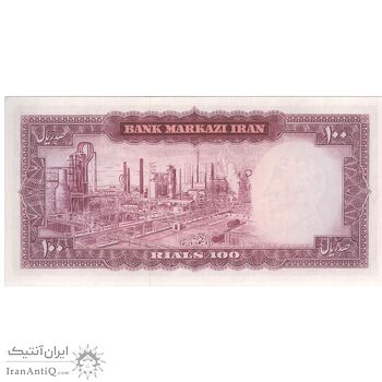 اسکناس 100 ریال 1342 - تک - UNC63 - محمد رضا شاه
