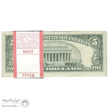 بسته اسکناس 5 دلار 1963 - UNC62 - آمریکا