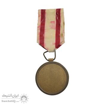 مدال پیش آهنگی (آماده باش) با روبان فابریک - AU - محمد رضا شاه