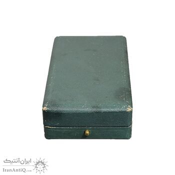 مدال نقره بپاداش خدمت (با جعبه و روبان فابریک) - UNC - رضا شاه