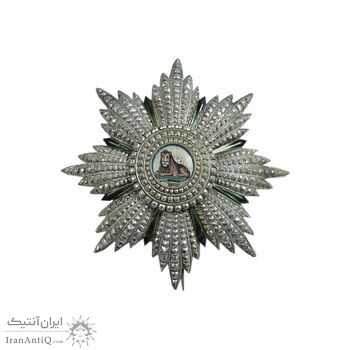 نشان همایونی درجه یک ( با جعبه و روبان  فابریک) - AU - ناصرالدین شاه
