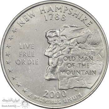 سکه کوارتر دلار 2000D ایالتی (نیوهمشایر) - AU55 - آمریکا
