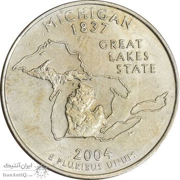 سکه کوارتر دلار 2004P ایالتی (میشیگان) - EF45 - آمریکا
