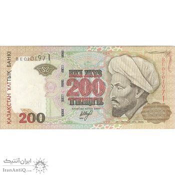 اسکناس 200 تنگه 1999 جمهوری - تک - AU58 - قزاقستان اسکناس 200 تنگه 1999 جمهوری - تک - AU58 - قزاقستان