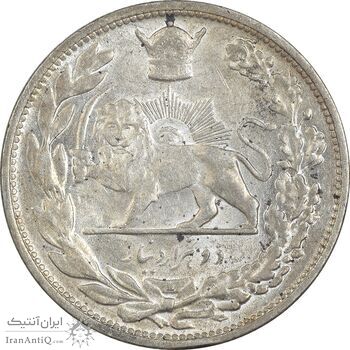 سکه 2000 دینار 1306 تصویری - ضرب لنینگراد - MS61 - رضا شاه