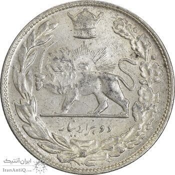 سکه 2000 دینار 1306 تصویری - ضرب تهران - MS61 - رضا شاه